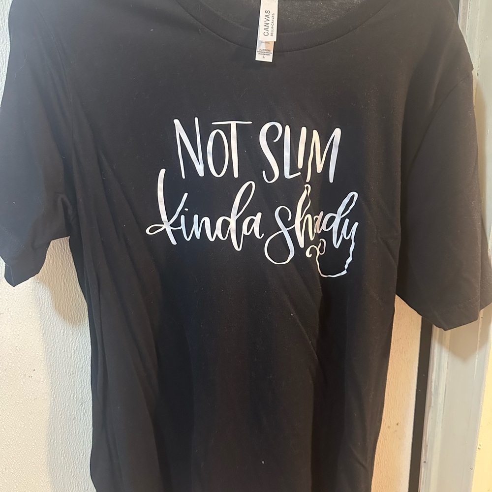 Bella Canvas Black Tee with White Script